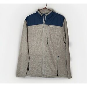 Orvis Men's Full Zip‎ Fleece Jacket Medium Gray Blue Softshell Outdoor Golf